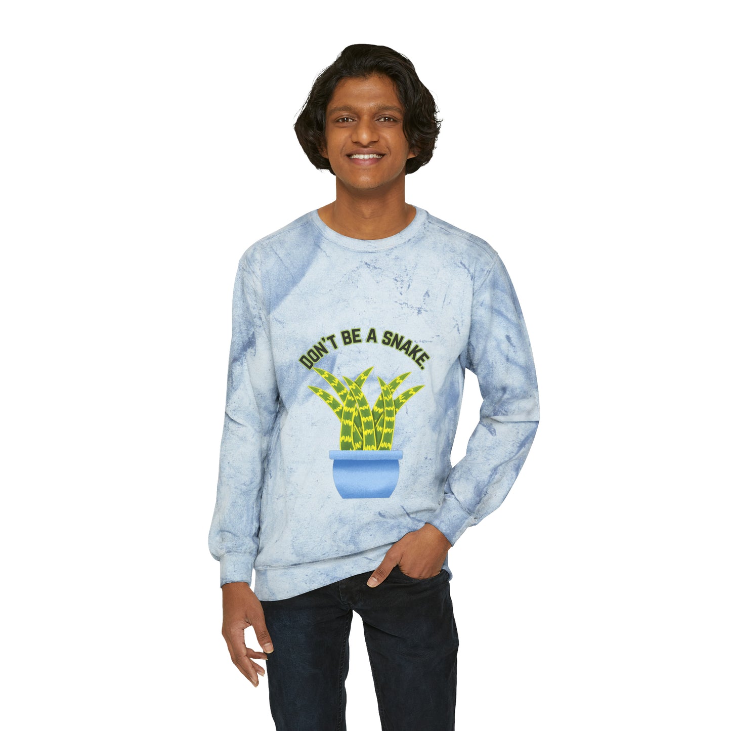 Don't Be A Snake Unisex Color Blast Crewneck