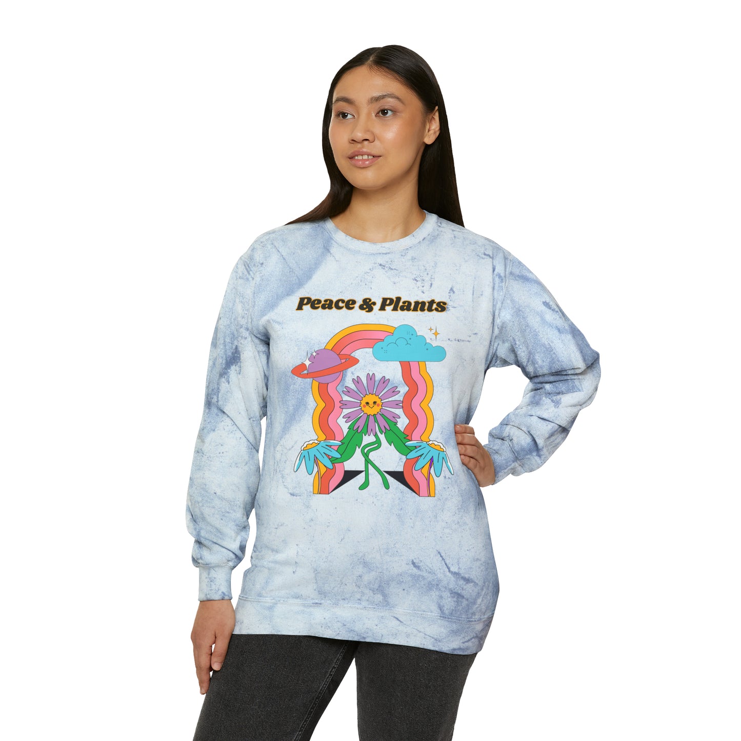 Peace & Plants Color Blast Crewneck