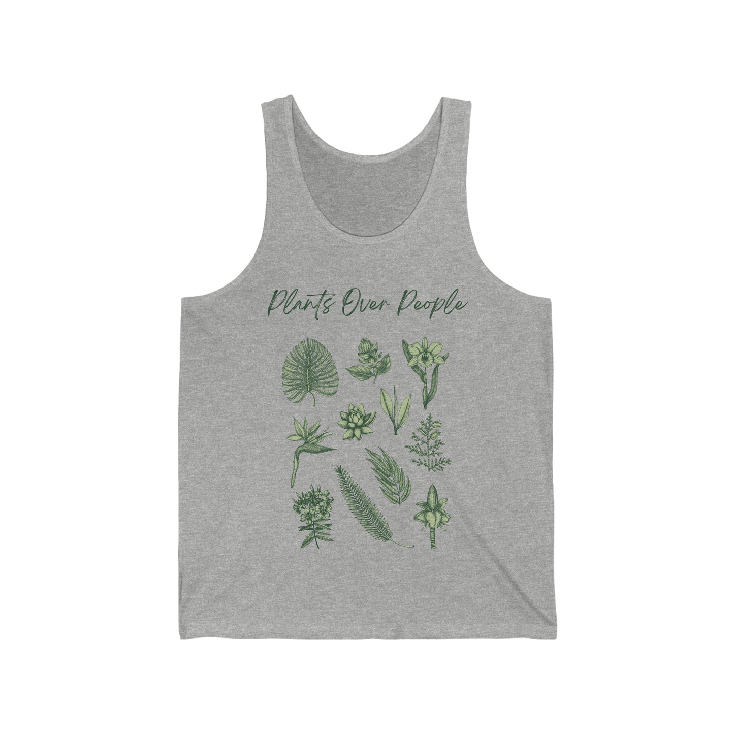Plants Over People Unisex Jersey Tank