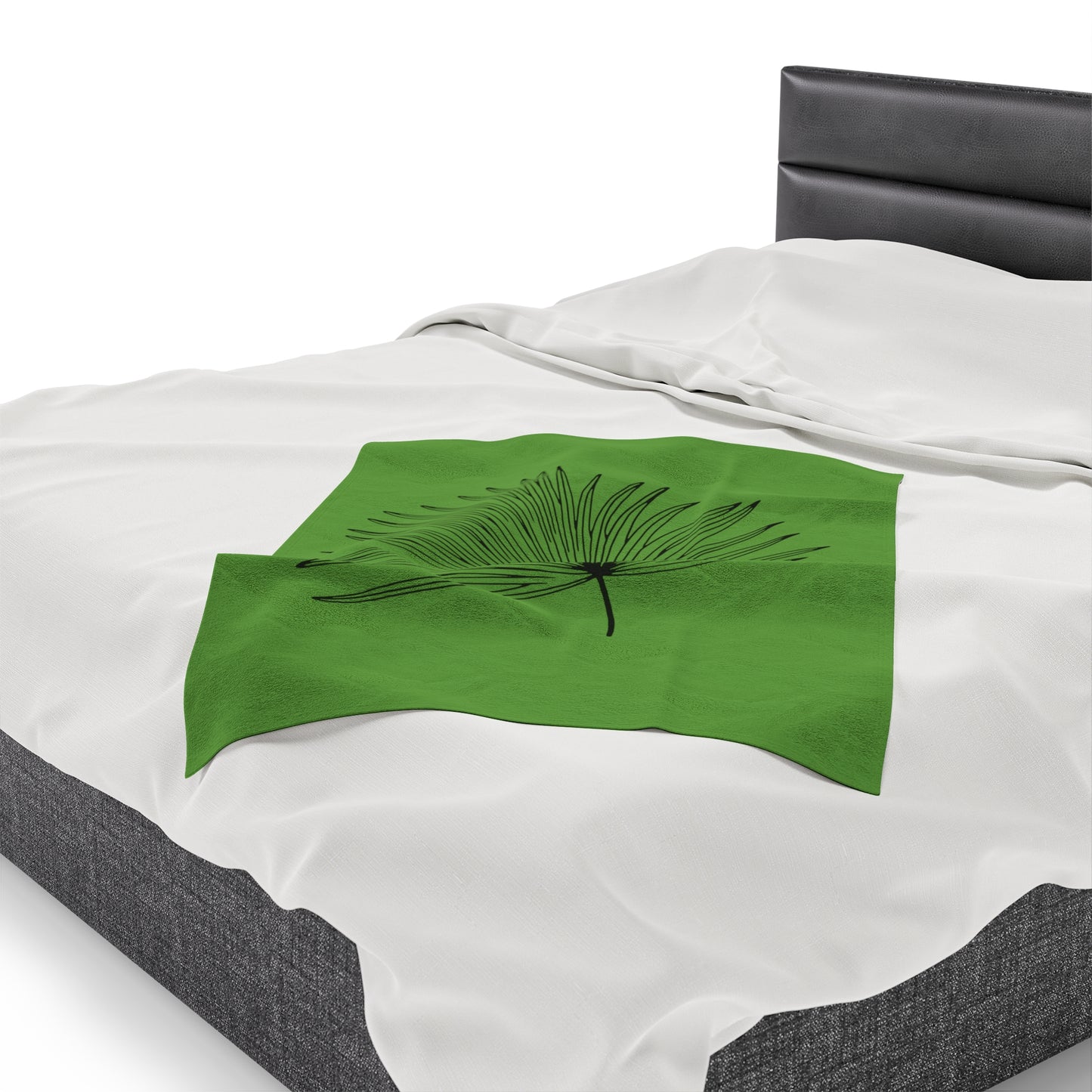 Palm Leaf Velveteen Plush Blanket