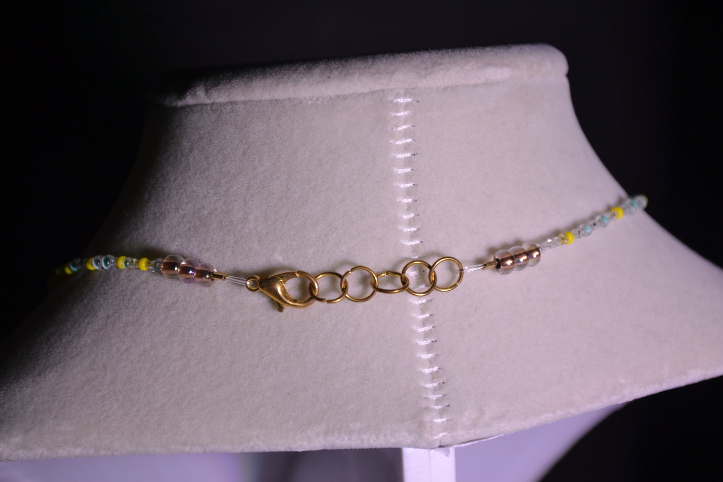 Hamsa pendant beaded choker