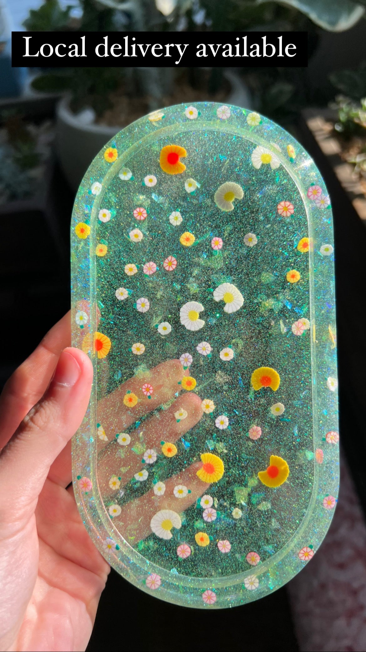 Handmade wildflower trinket dish