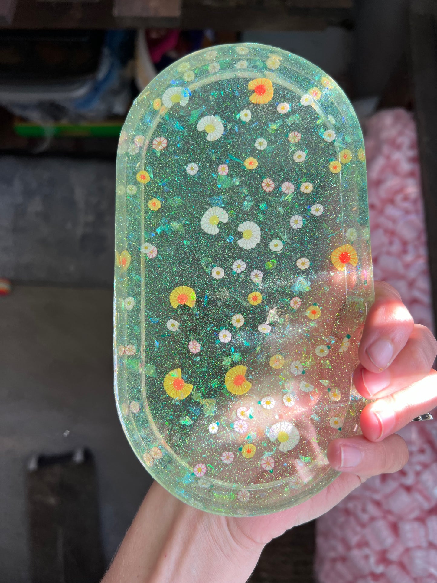 Handmade wildflower trinket dish