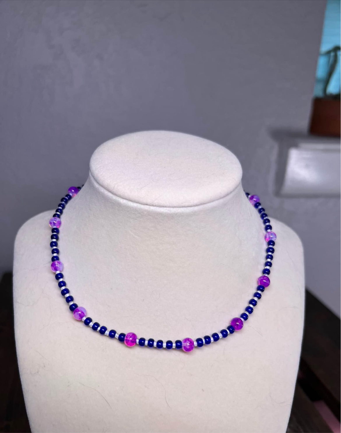 Purple necklace and bracelet set