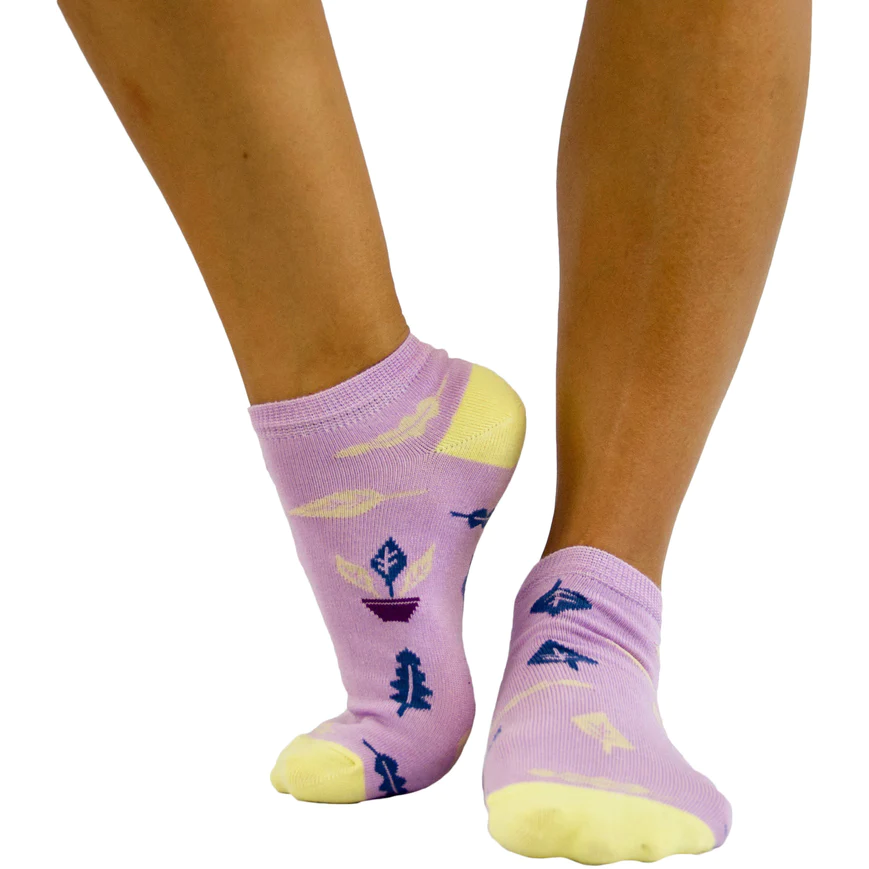 Purple/Yellow Plant Lover Socks