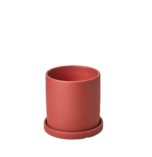 Matte Finish Cylinder Pot- 5.5in