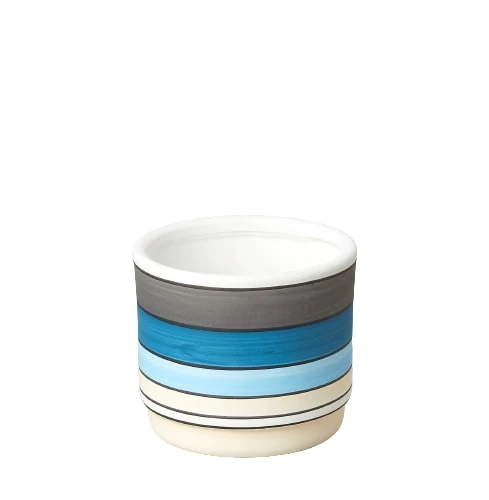Polychrome Cylinder Pot- 5.5in
