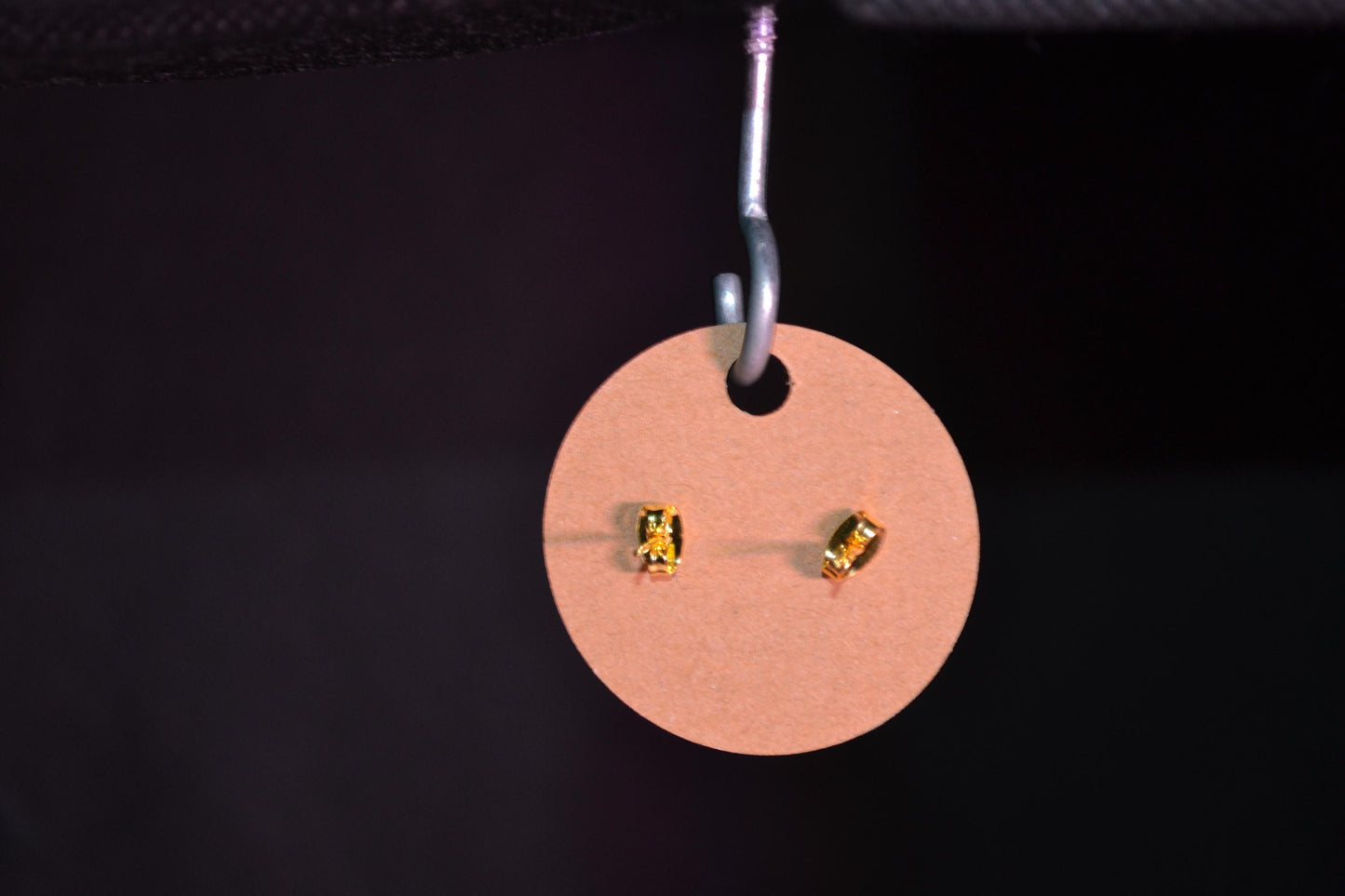 Glass bat stud earrings