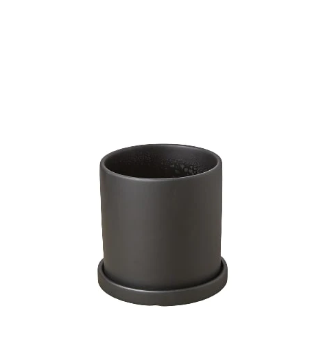 Matte Finish Cylinder Pot- 5.5in