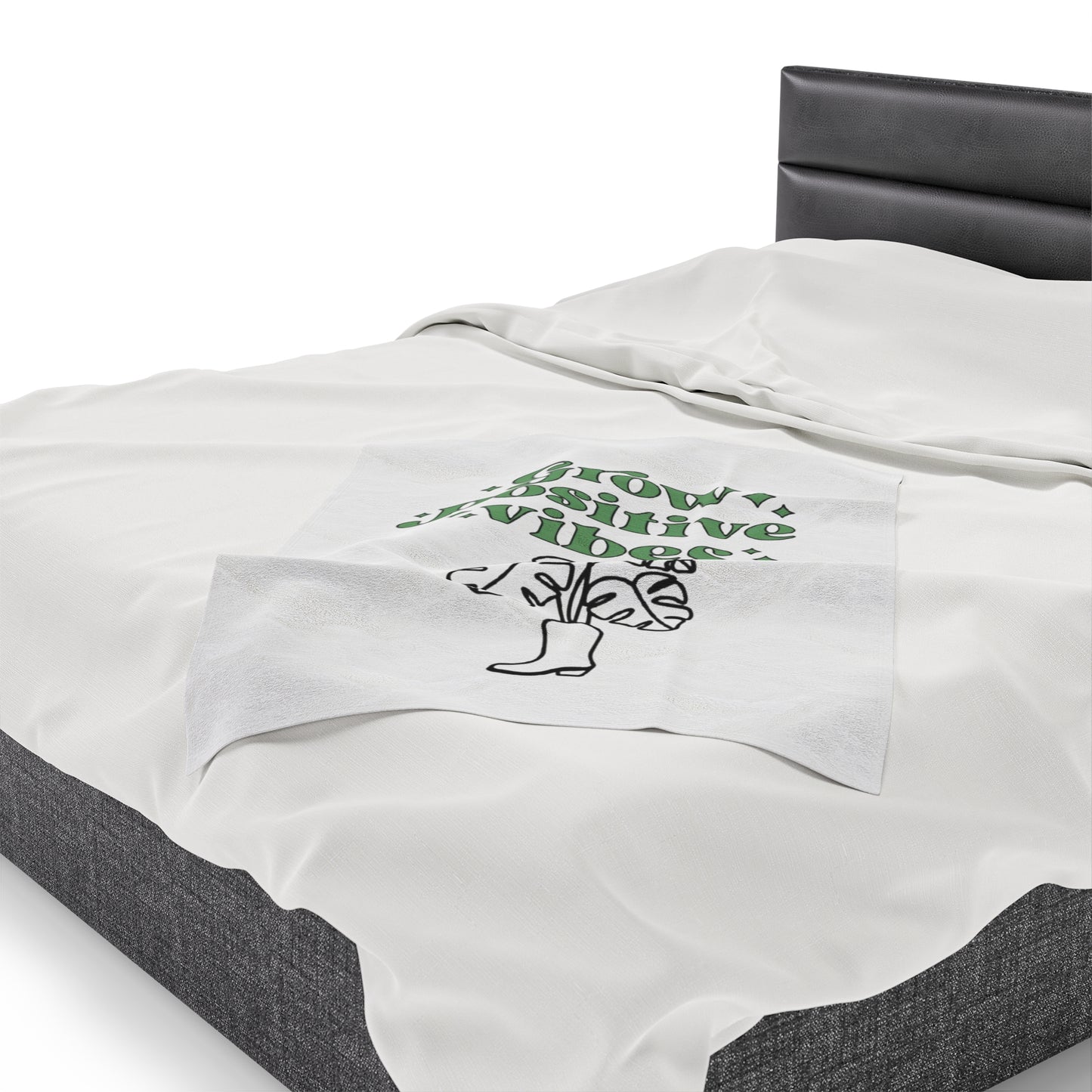 Grow Positive Velveteen Plush Blanket