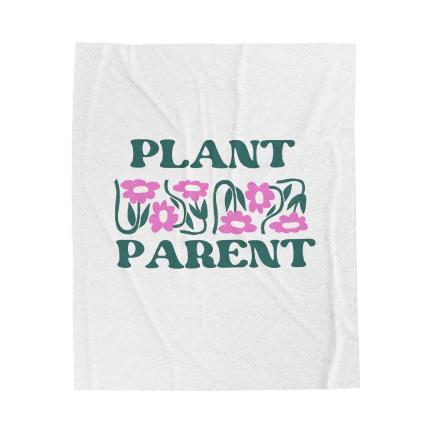 Plant Parent Velveteen Plush Blanket