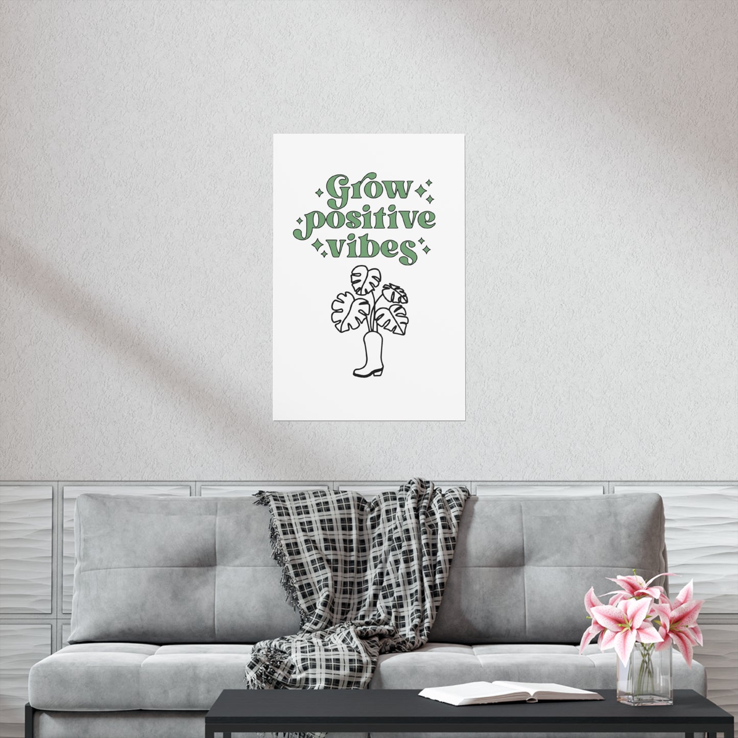 Grow Positive Matte Vertical Posters