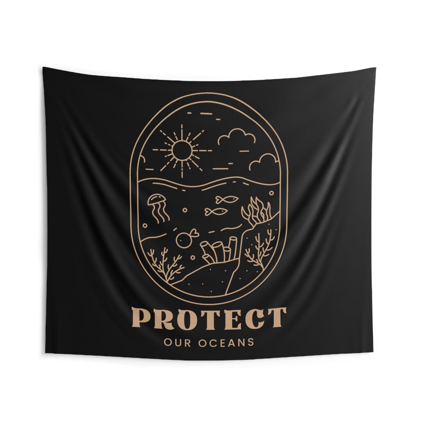 Protect Our Oceans Wall Tapestry