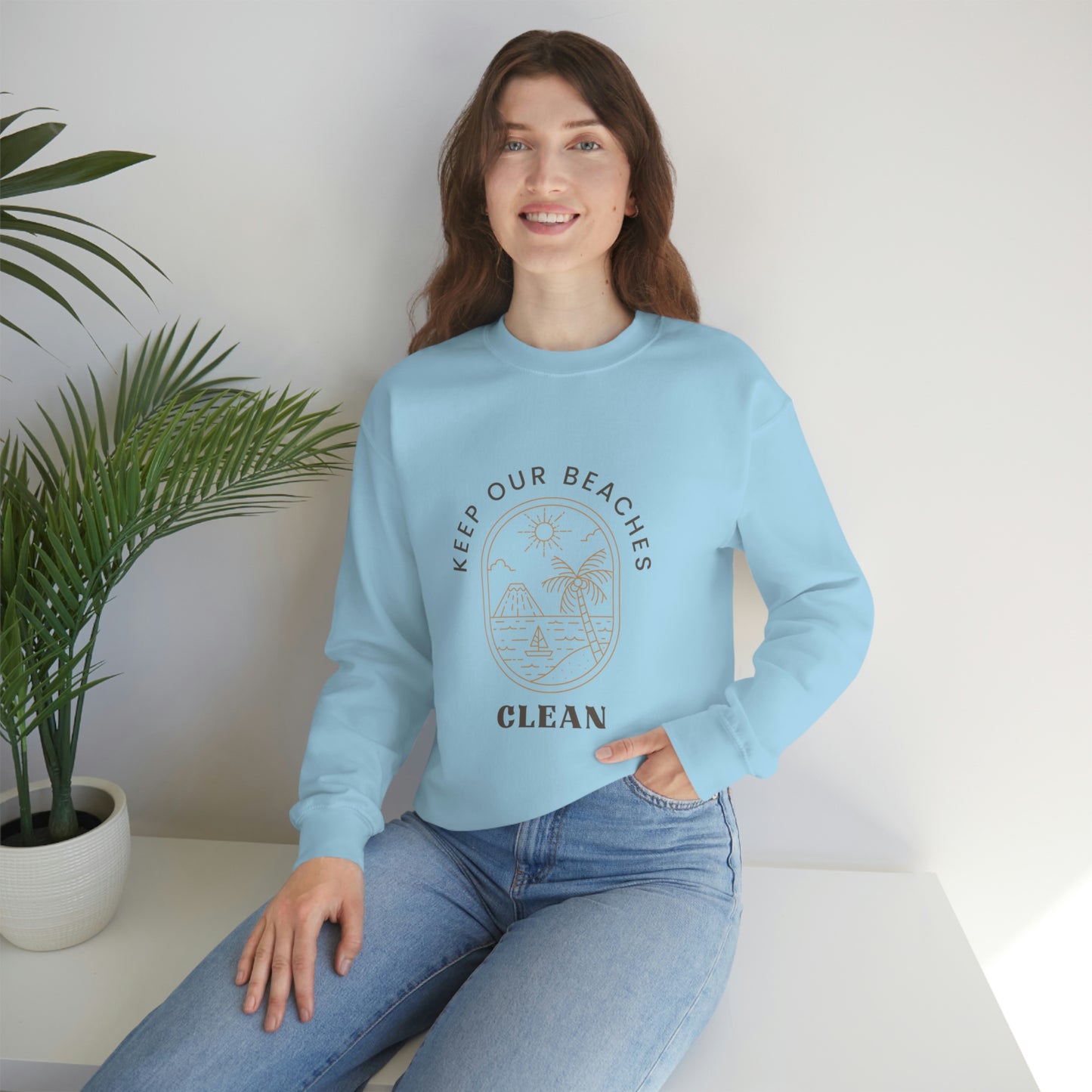 Clean Beaches Unisex Crewneck