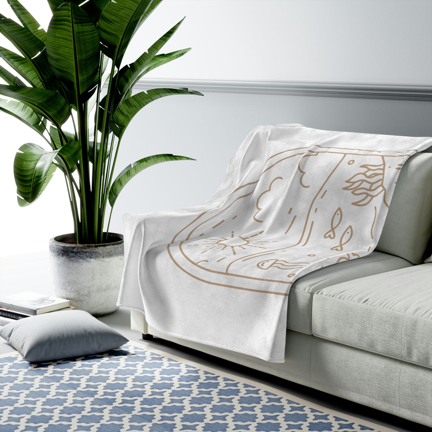 Protect Our Oceans Velveteen Plush Blanket
