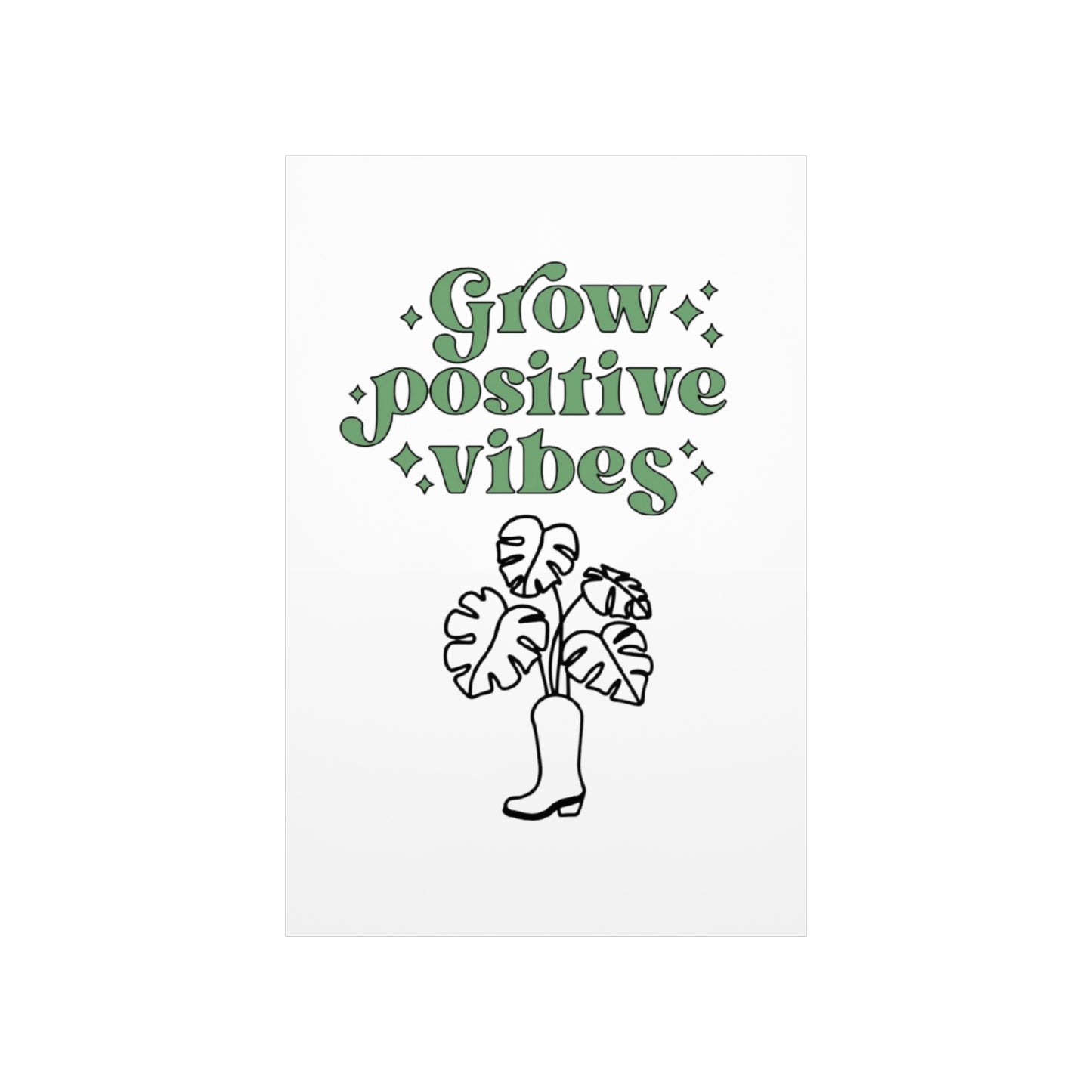 Grow Positive Matte Vertical Posters