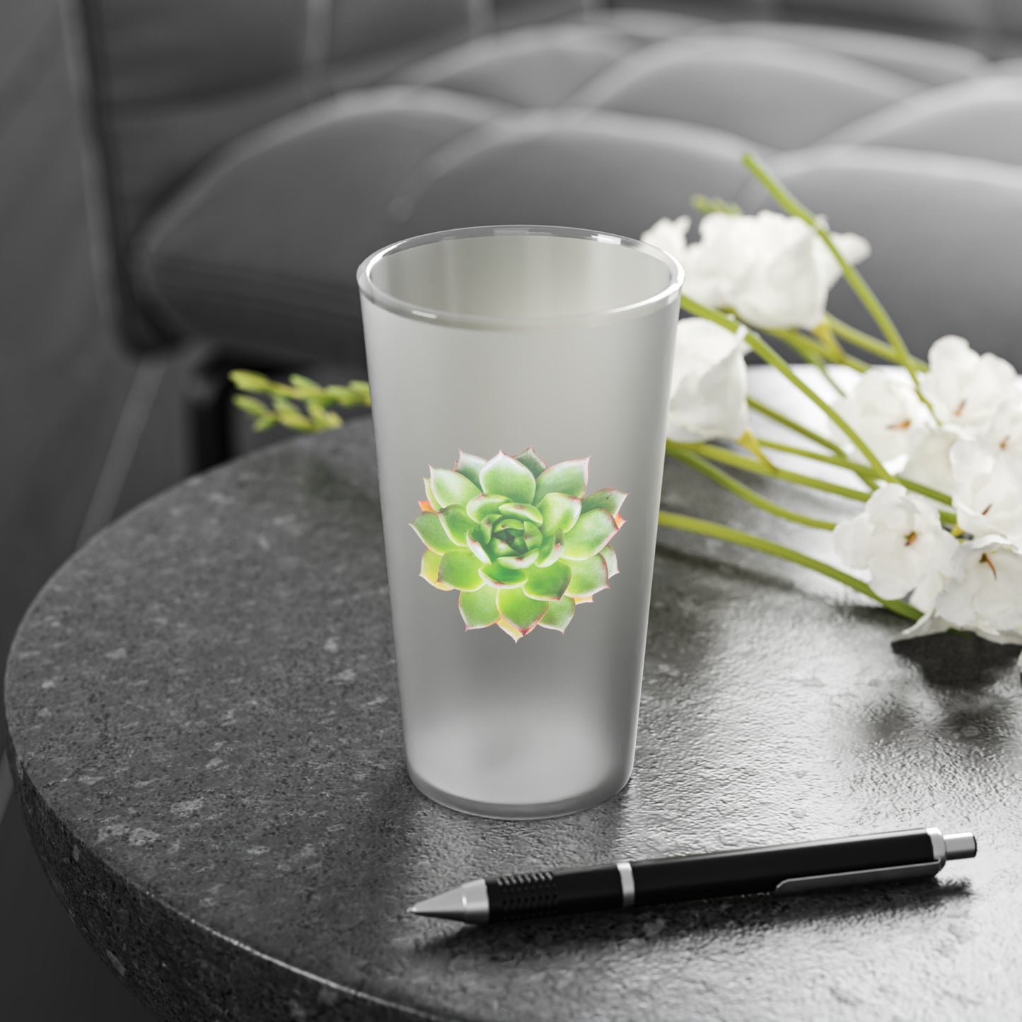 Echeveria Frosted Pint Glass