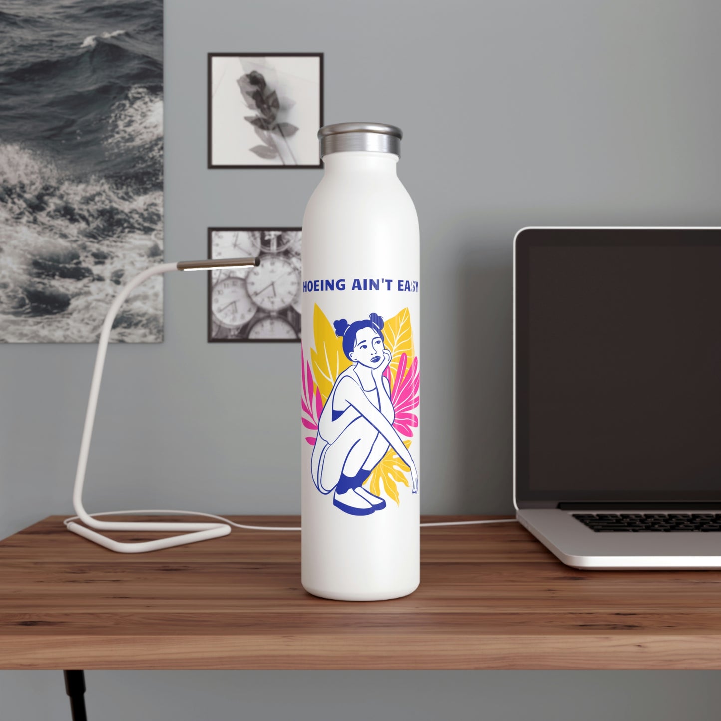 Hoeing Ain't Easy Water Bottle
