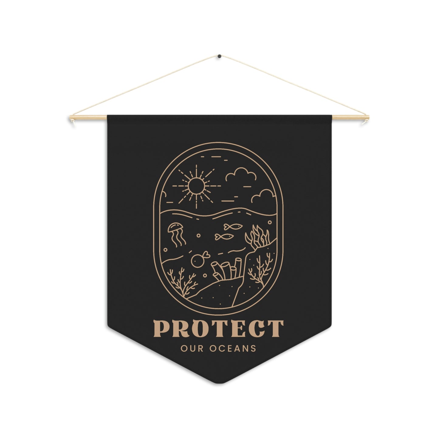 Protect Our Oceans Pennant