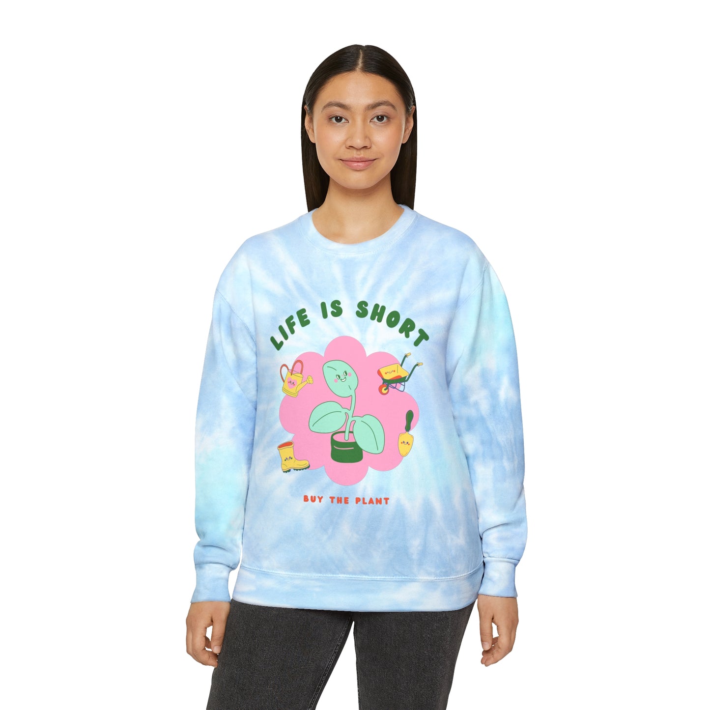 Life Is Short Tie-Dye Crewneck