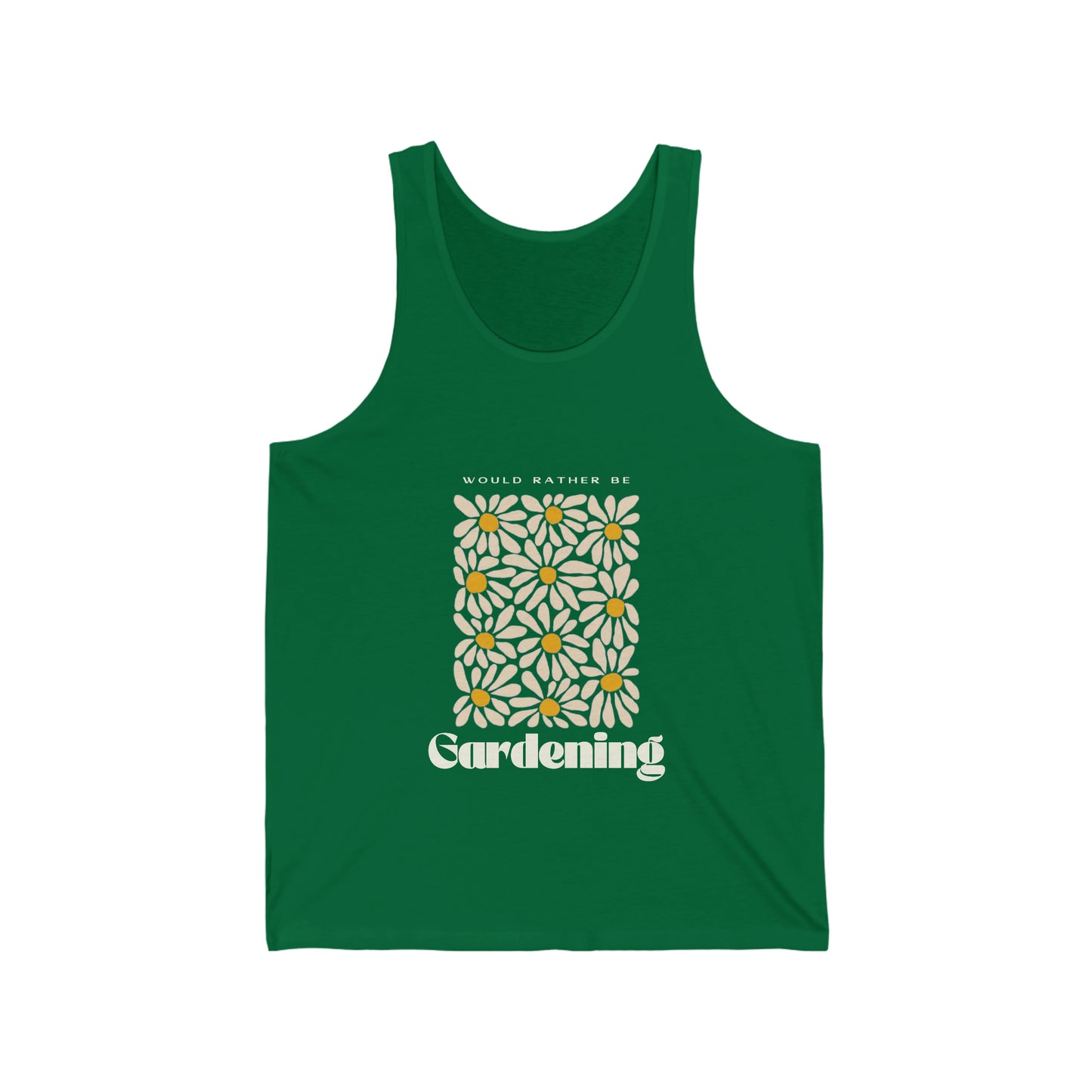 Would Rather Be Gardening Unisex Jersey Tank