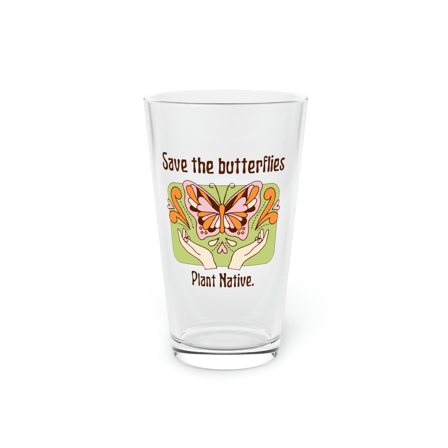 Plant Native Pint Glass