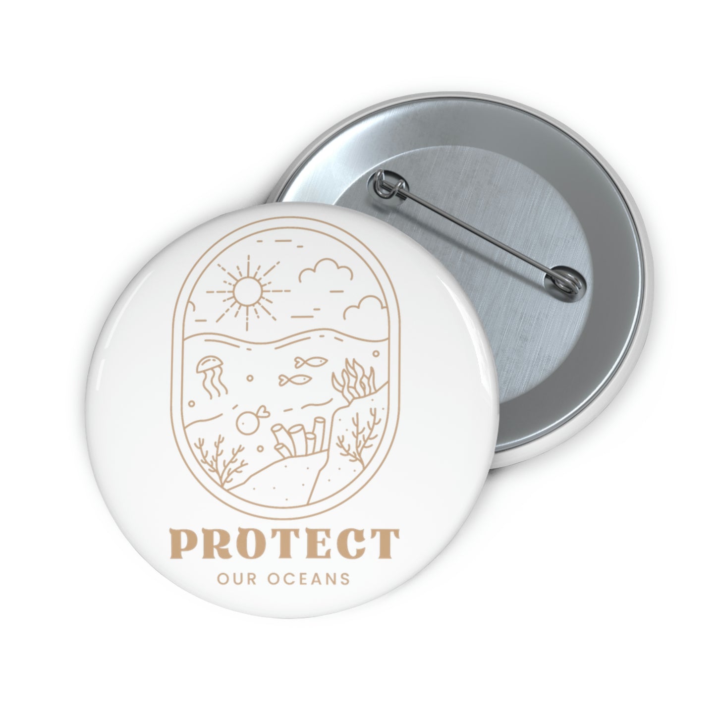 Protect Our Oceans Pin Buttons