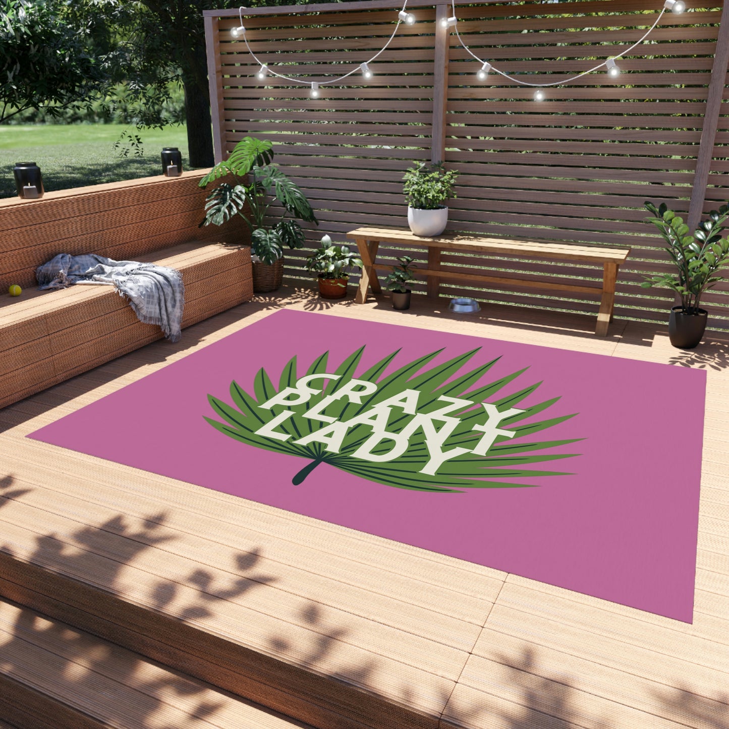 Crazy Plant Lady Outdoor Rug