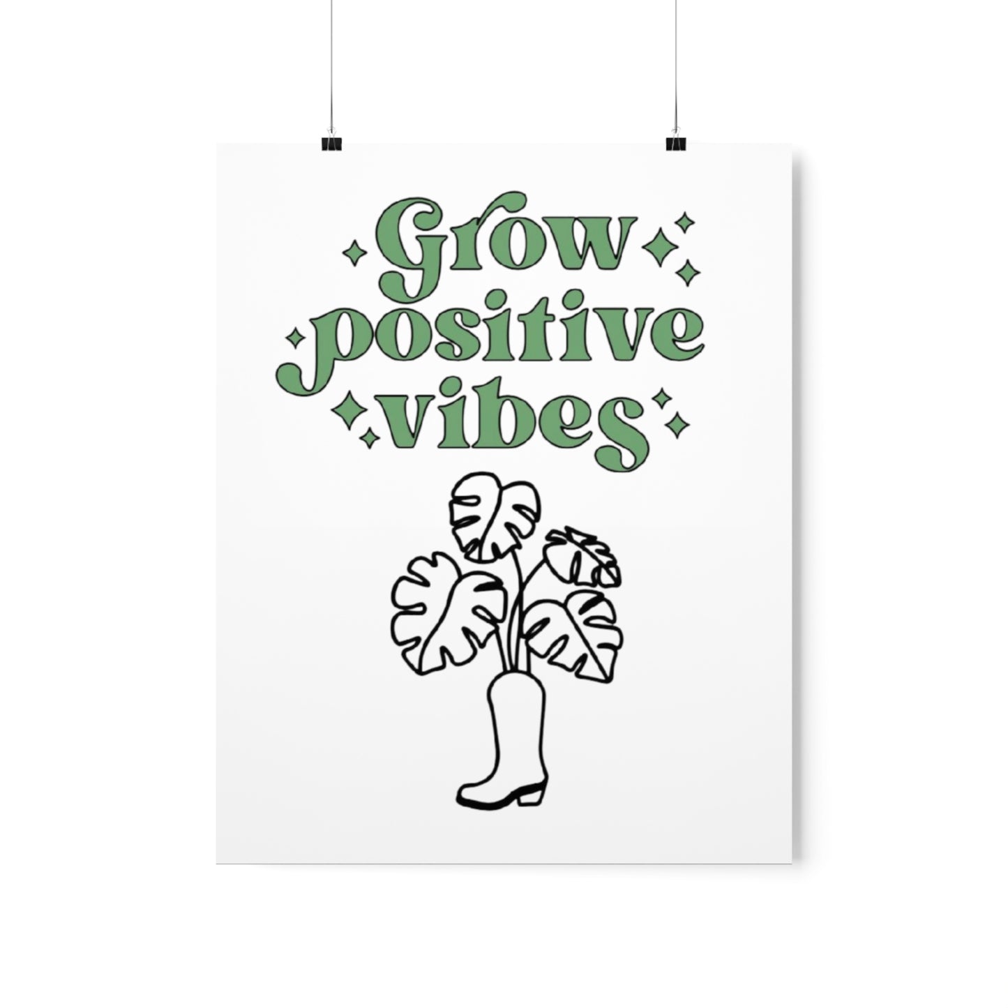Grow Positive Matte Vertical Posters