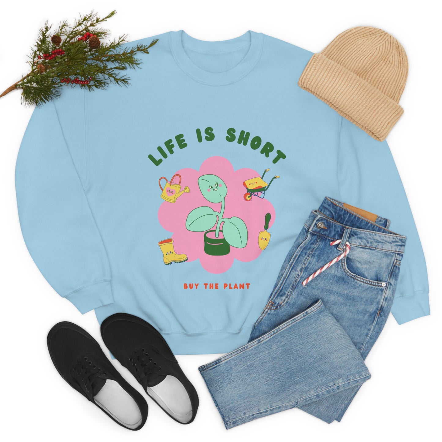 Life Is Short Unisex Crewneck