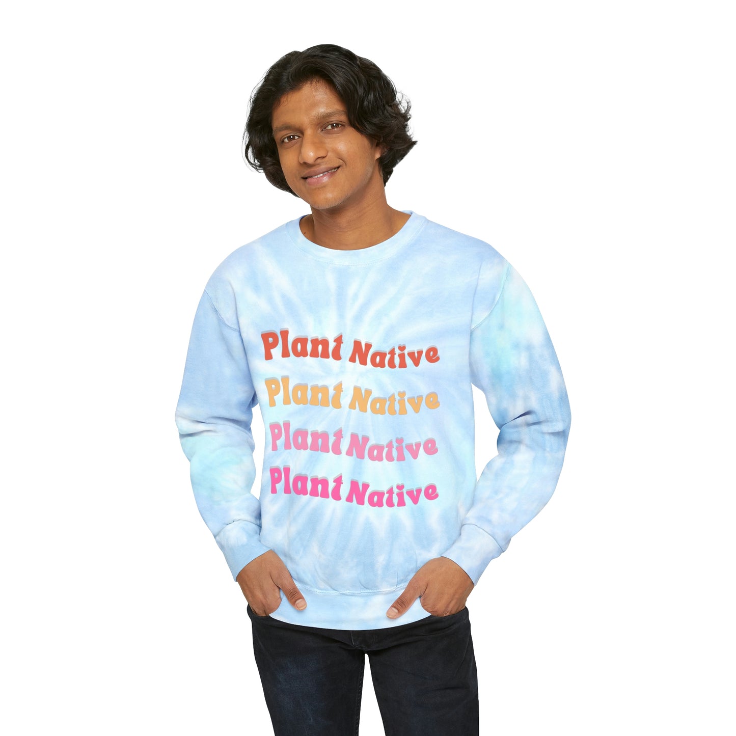 Plant Native Unisex Tie-Dye Crewneck