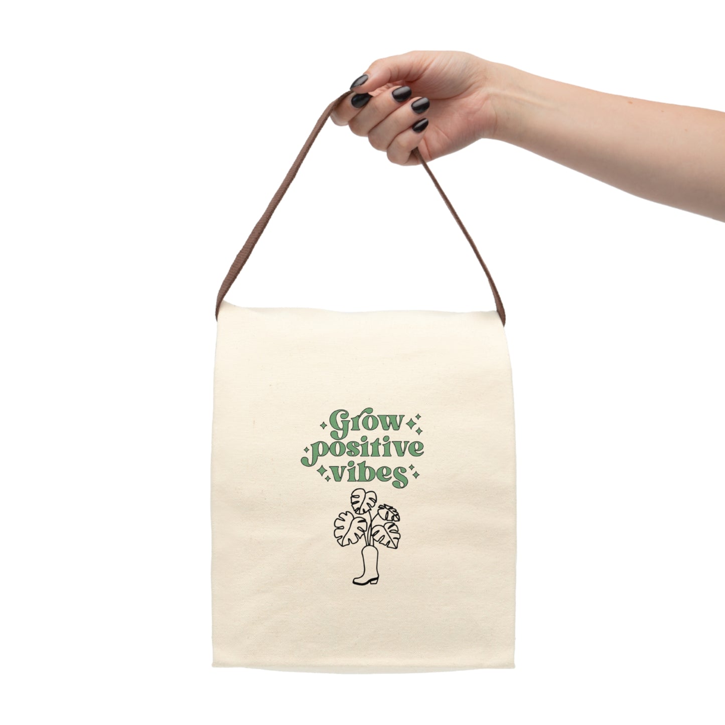 Grow Positive Canvas Lunch Bag