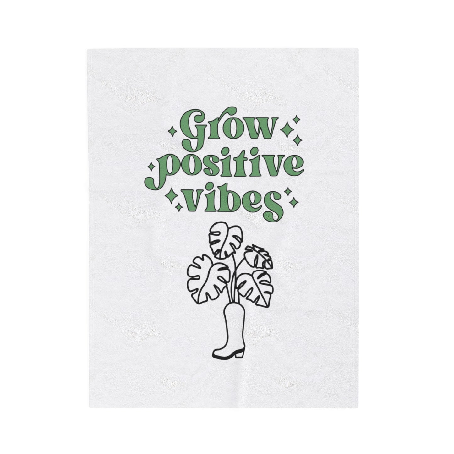 Grow Positive Velveteen Plush Blanket