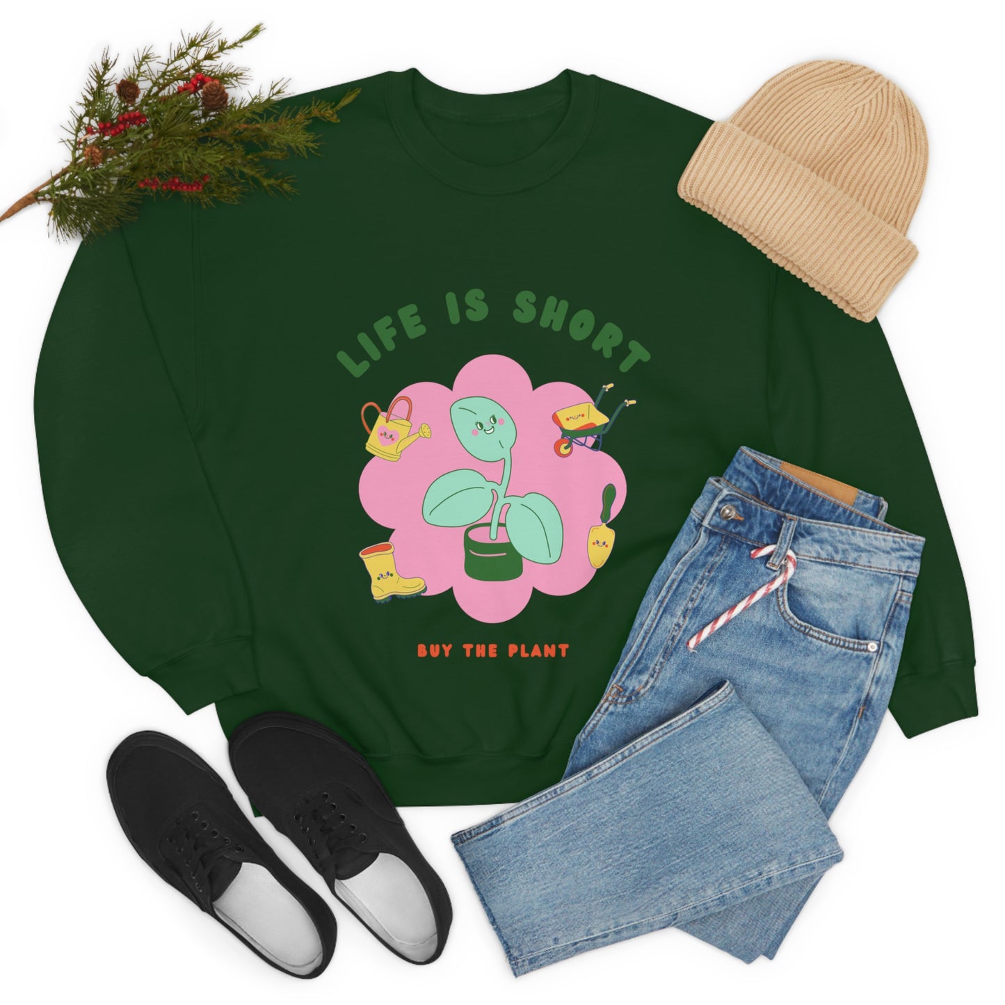 Life Is Short Unisex Crewneck