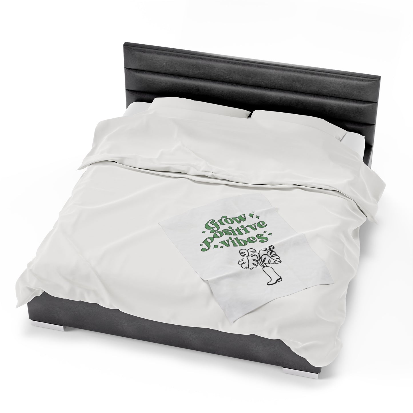 Grow Positive Velveteen Plush Blanket