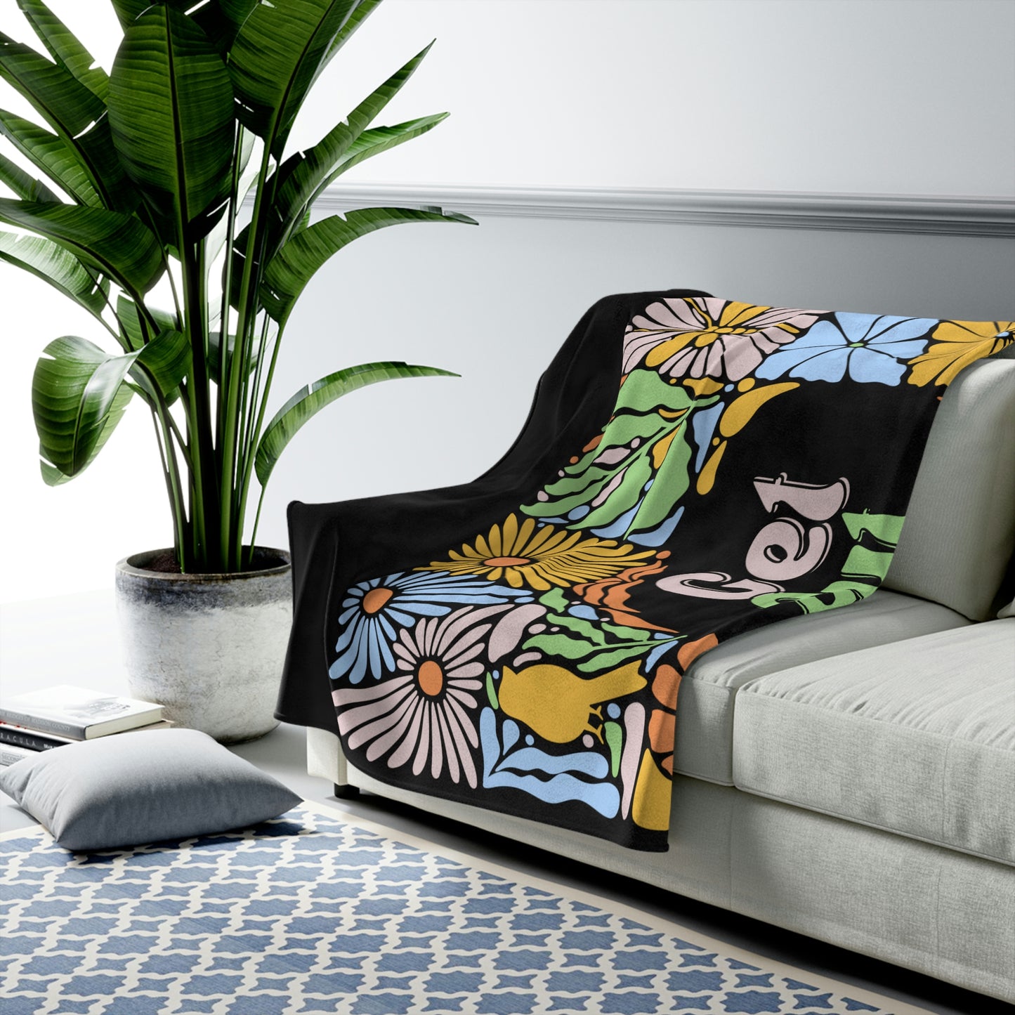Get Outside Velveteen Plush Blanket