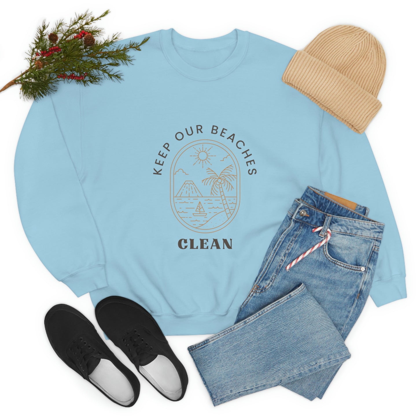 Clean Beaches Unisex Crewneck