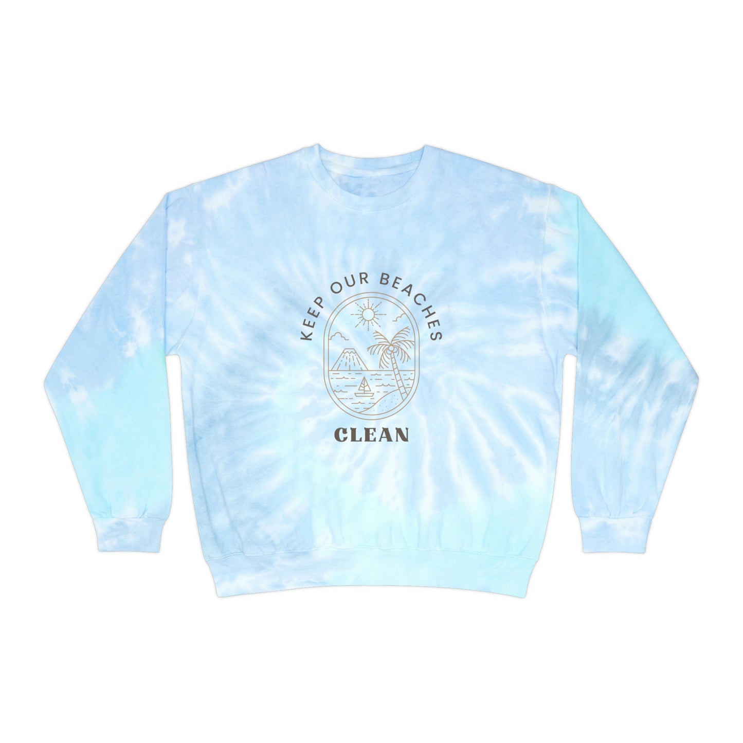 Clean Beaches Unisex Tie-Dye Crewneck