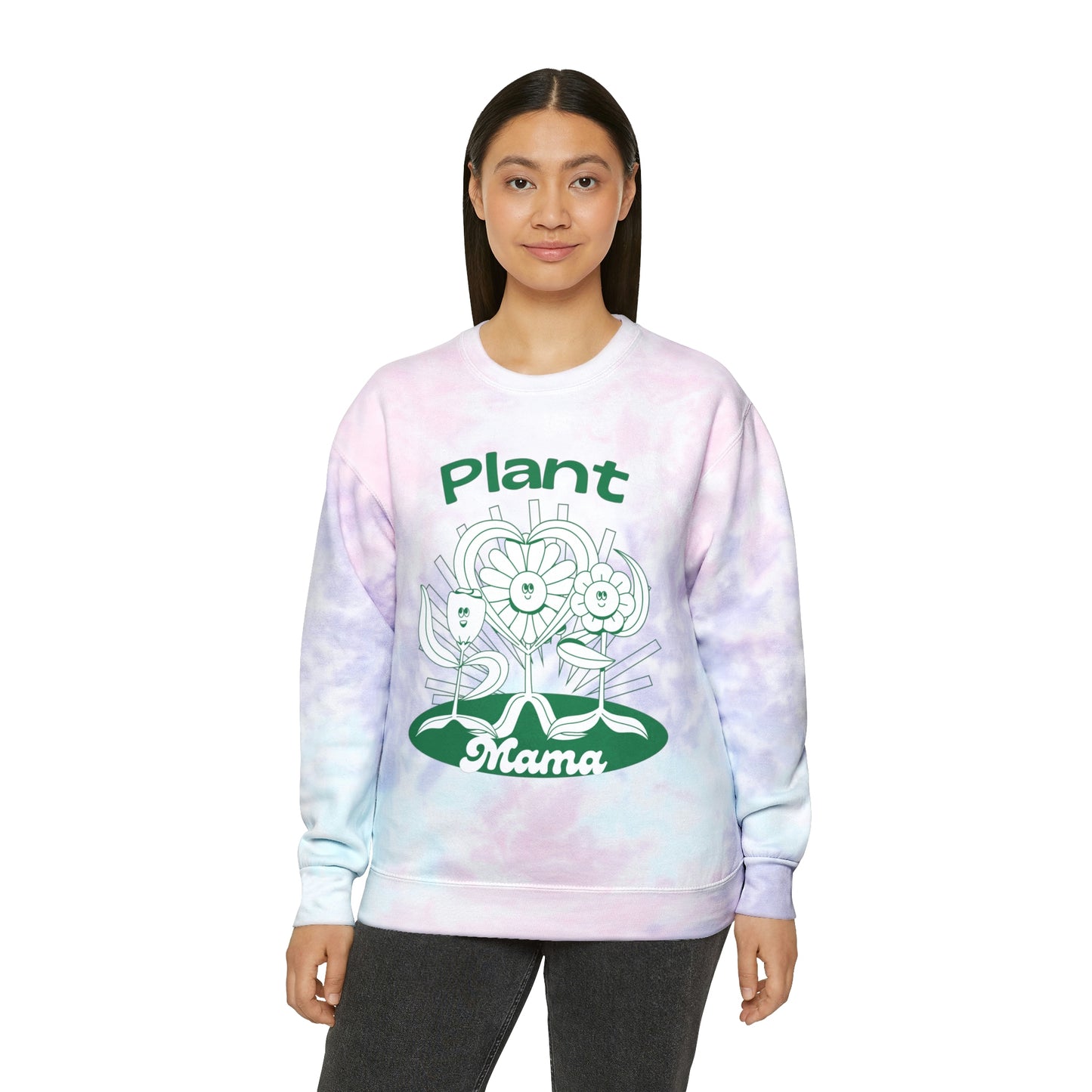Plant Mama Unisex Tie-Dye Crewneck