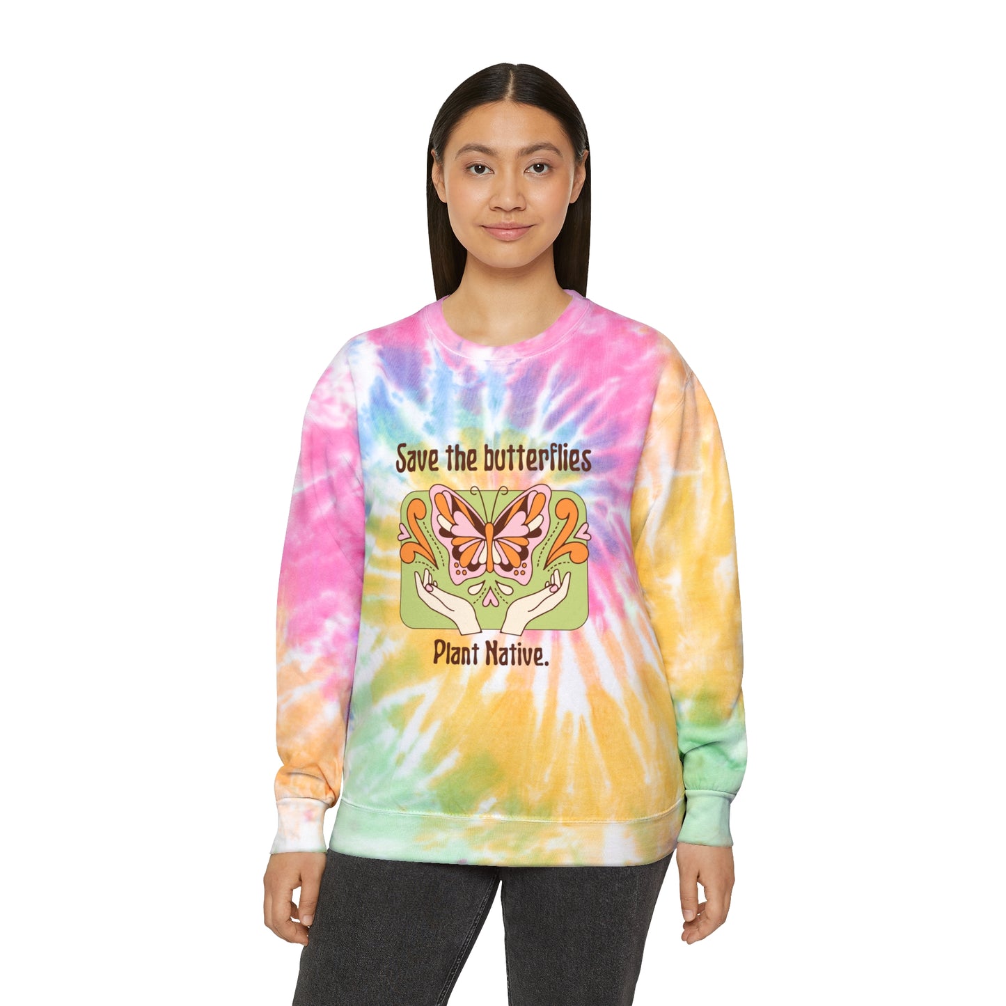 Plant Native Tie-Dye Crewneck