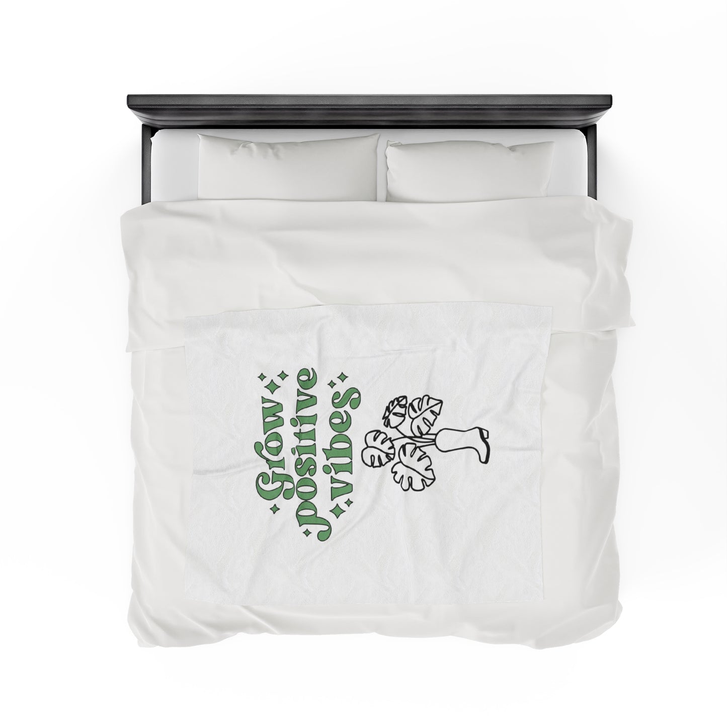 Grow Positive Velveteen Plush Blanket