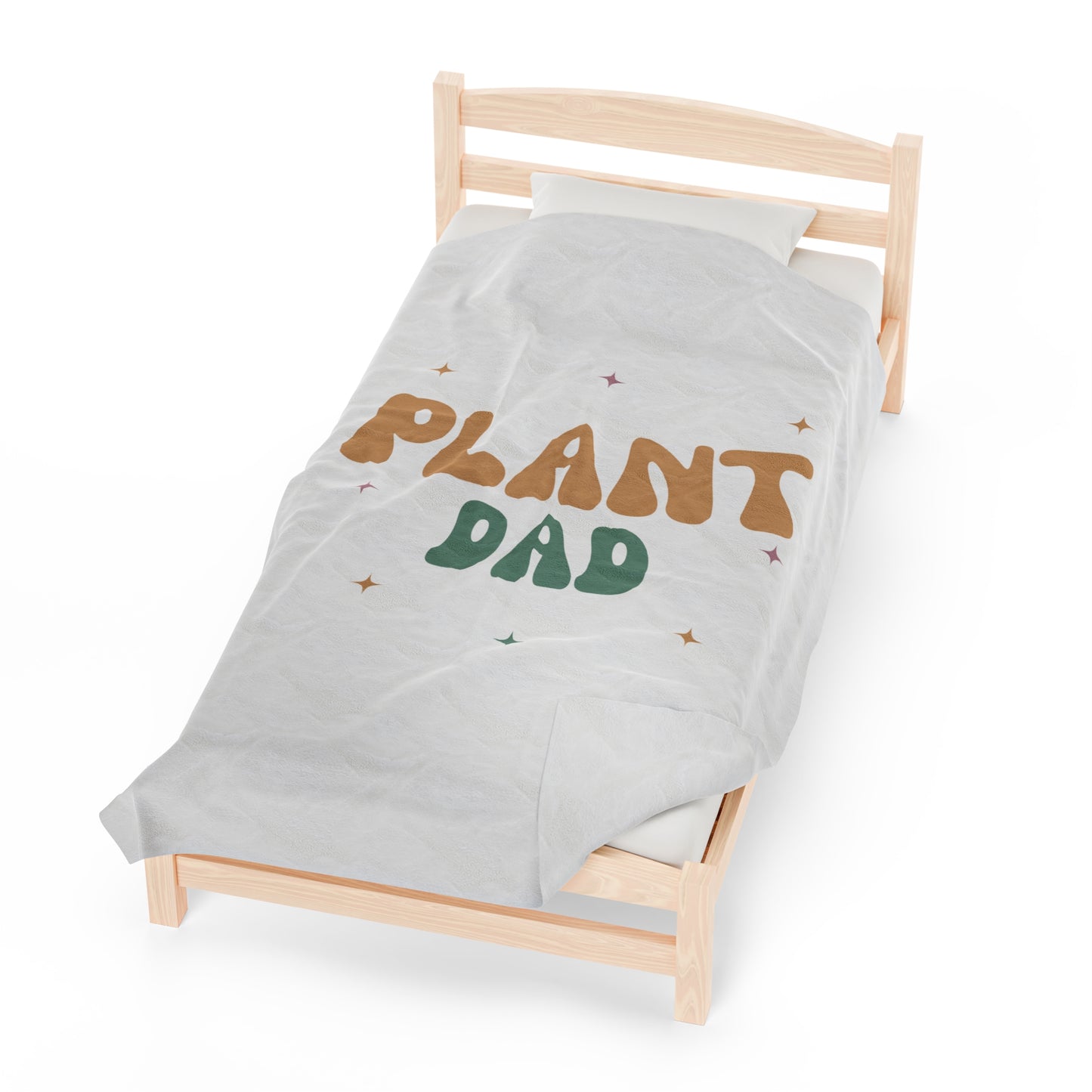 Plant Dad Velveteen Plush Blanket