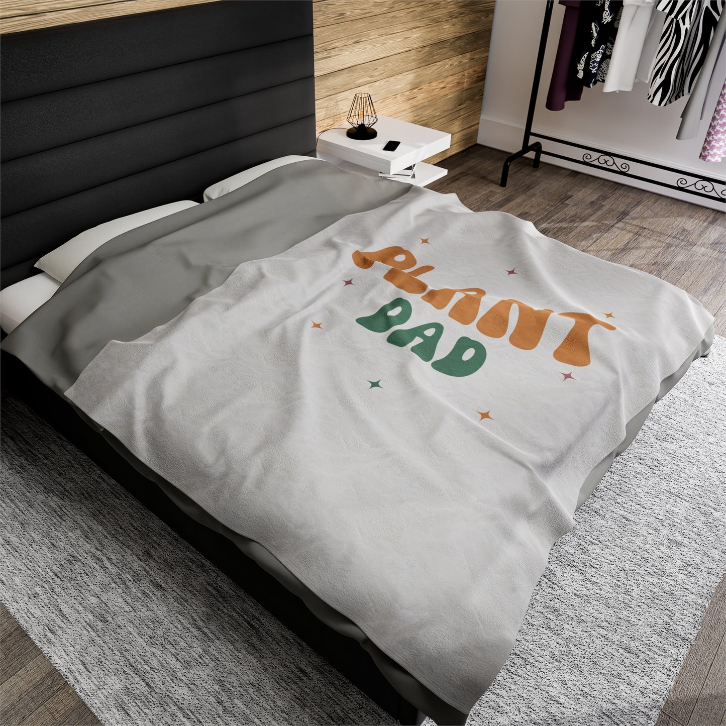 Plant Dad Velveteen Plush Blanket