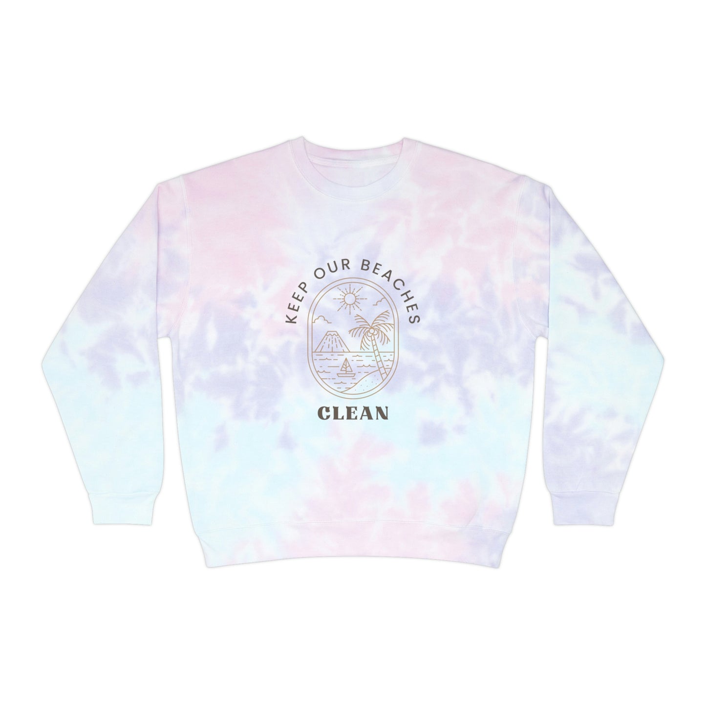 Clean Beaches Unisex Tie-Dye Crewneck