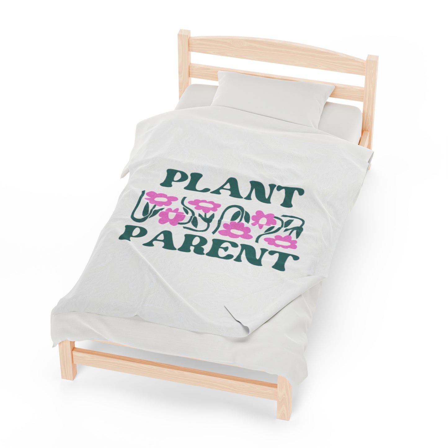 Plant Parent Velveteen Plush Blanket