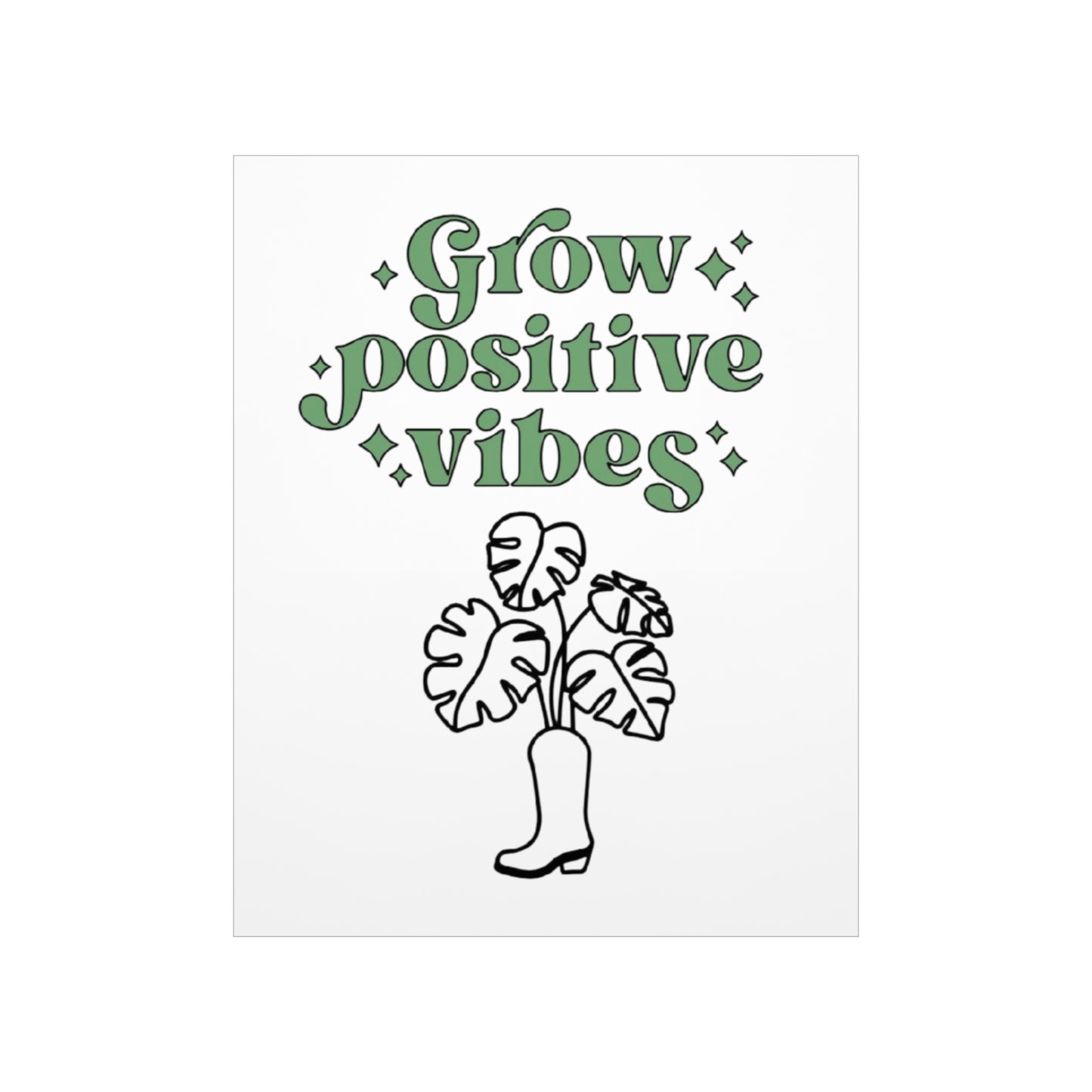 Grow Positive Matte Vertical Posters