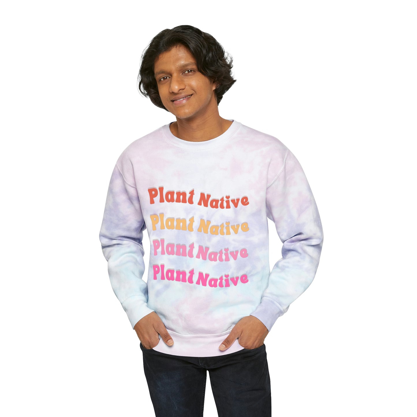 Plant Native Unisex Tie-Dye Crewneck