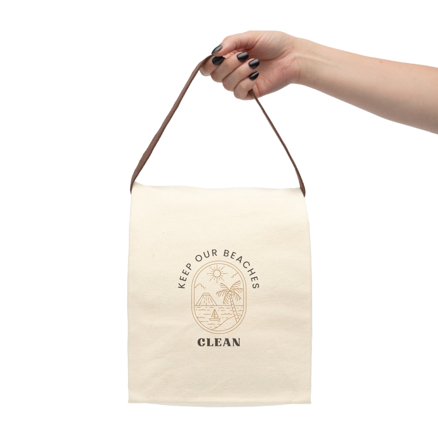 Clean Beaches Canvas Lunch Bag