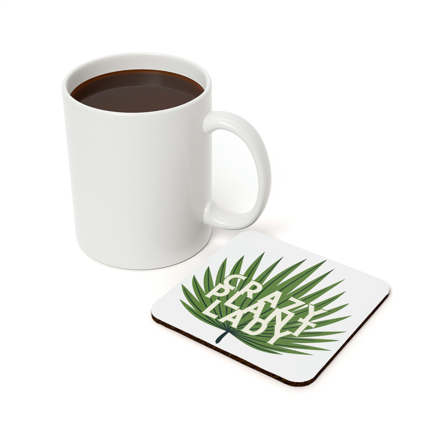 Crazy Plant Lady Cork Back Coaster