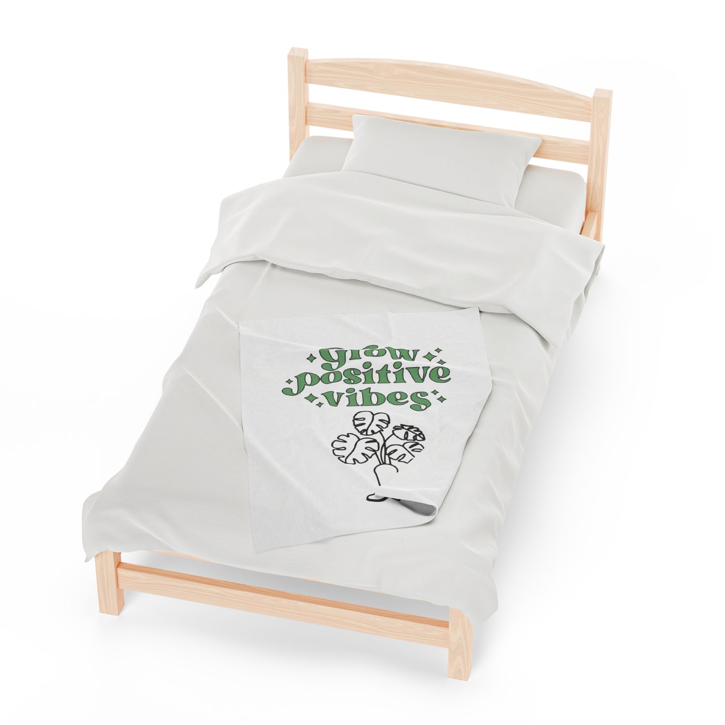 Grow Positive Velveteen Plush Blanket